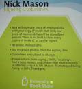 Nick Mason: "Inside Out" signing conditions, Seattle